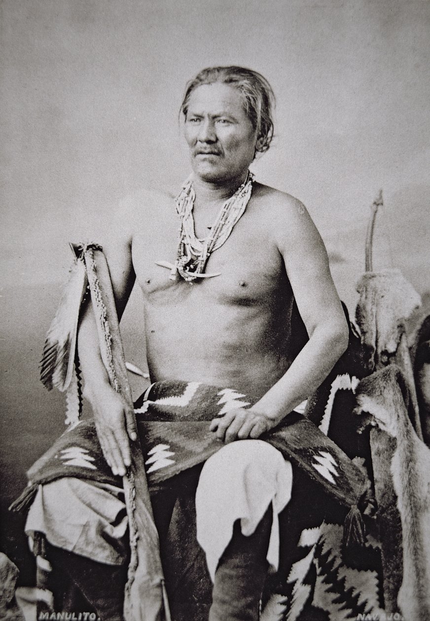 Manuelito (1818-93) capo supremo della Nazione Navajo 1870-84 da American Photographer