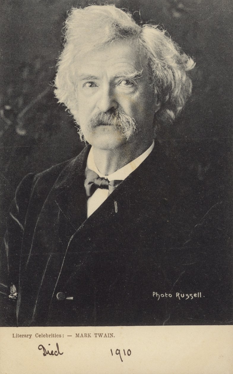Mark Twain (1835-1910), scrittore americano (foto b/n) da American Photographer