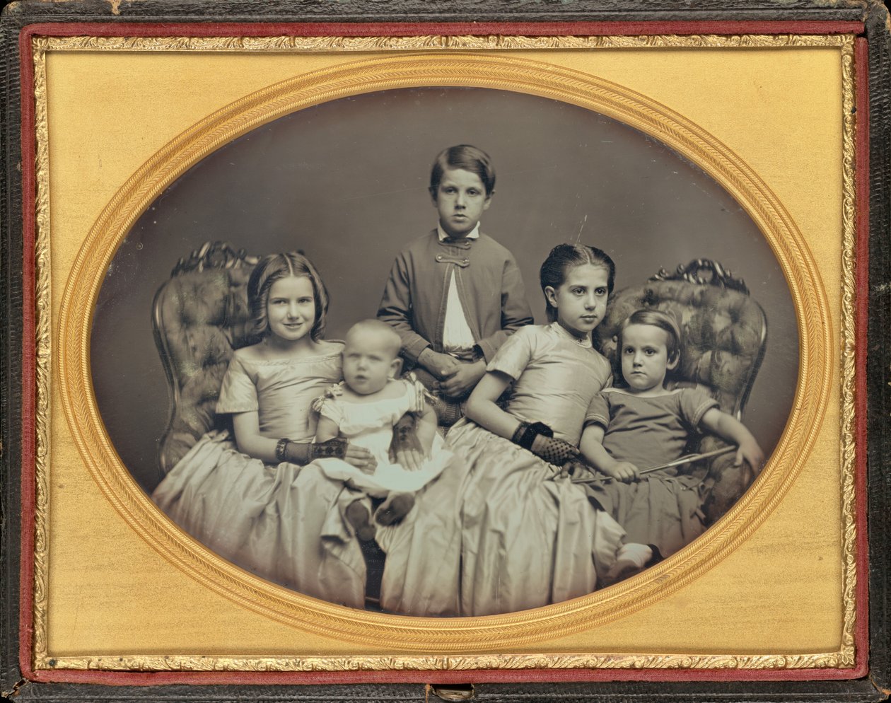 Ritratto di cinque bambini, c. 1850 (foto) da American Photographer