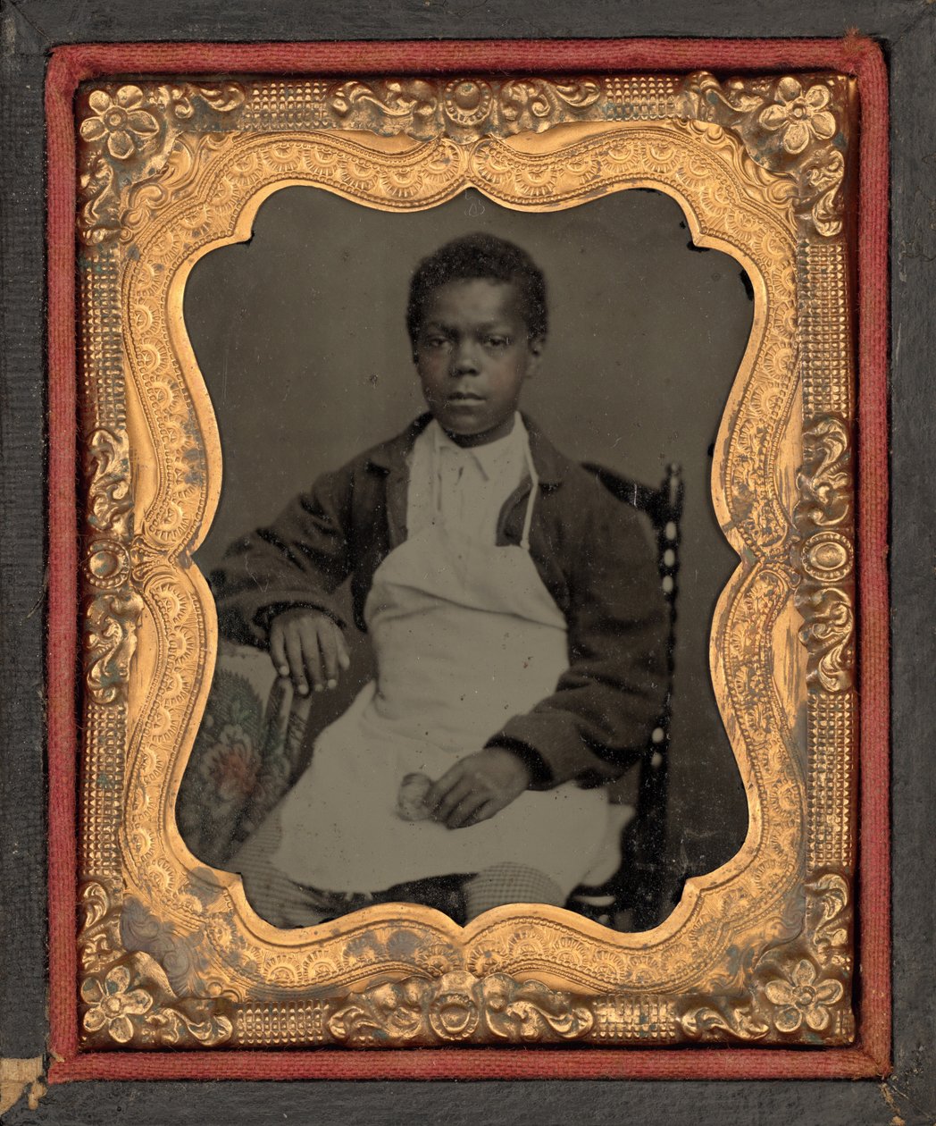 Ritratto di ragazzo con in mano una pipa di argilla, 1860 ca. 1860 (foto) da American Photographer