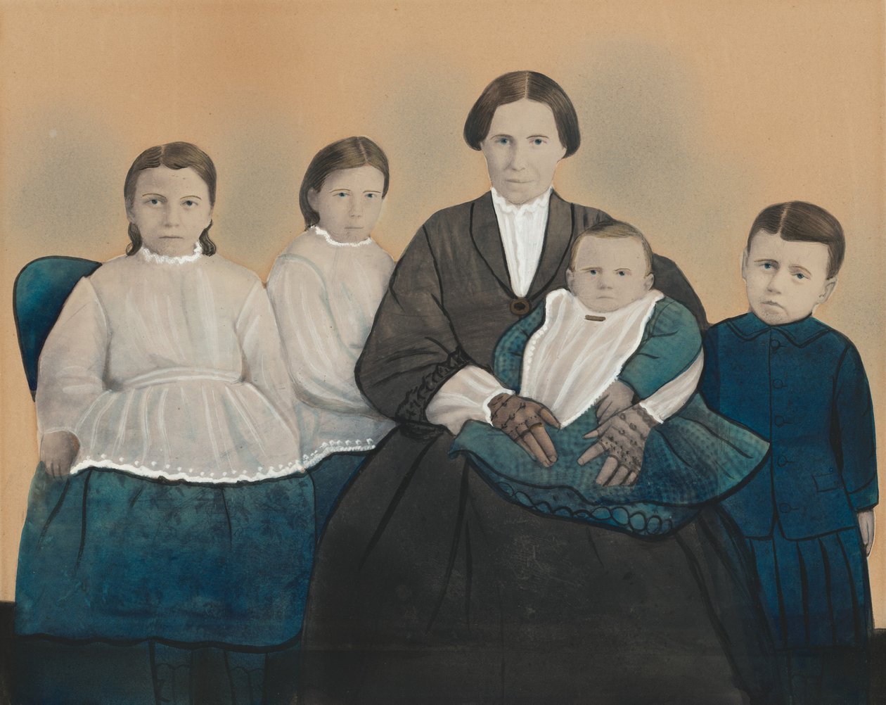 Ritratto di madre e quattro figli, anni 