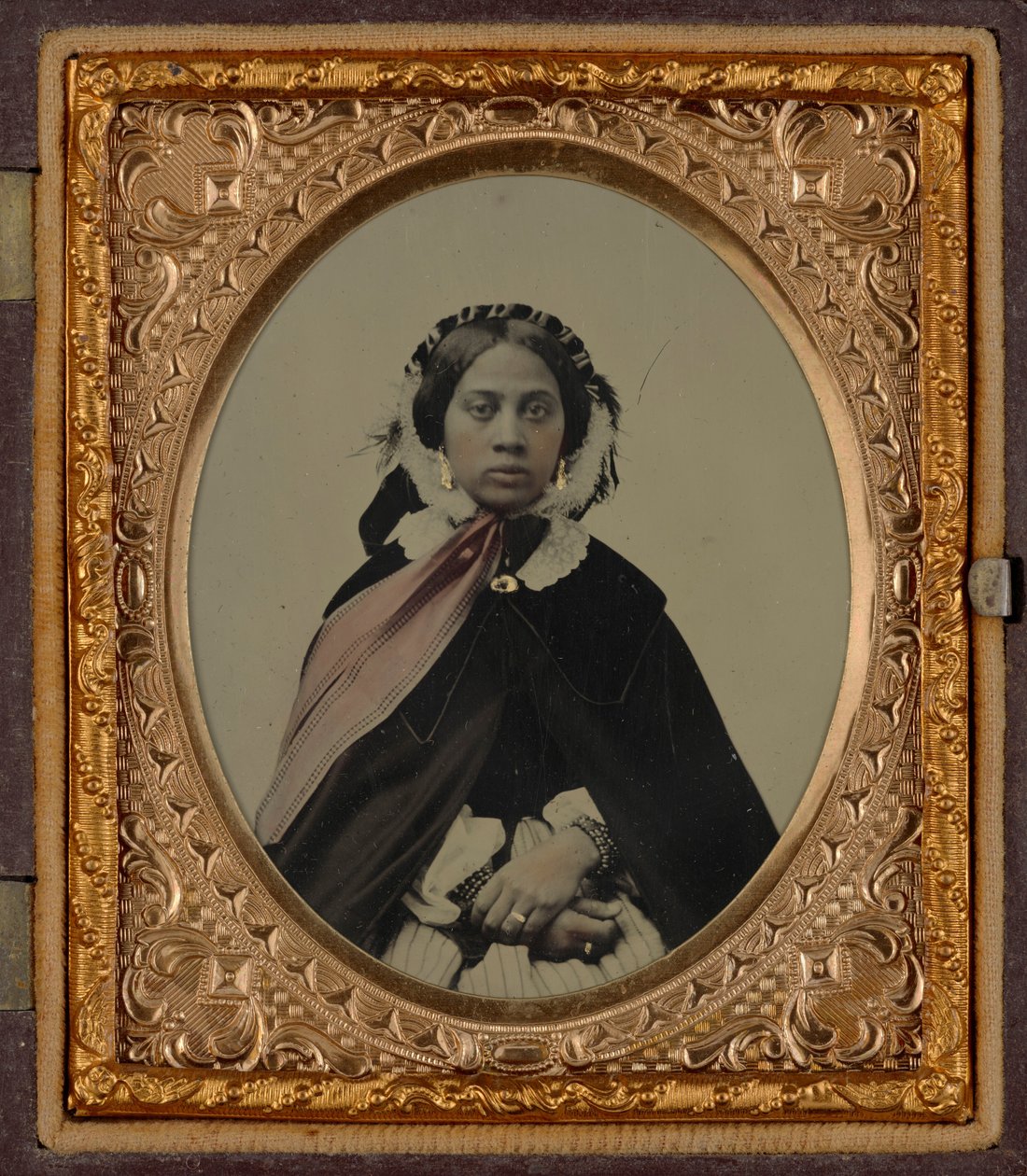 Ritratto di donna, forse Josephine Folks, 1860 ca. 1860 (foto) da American Photographer