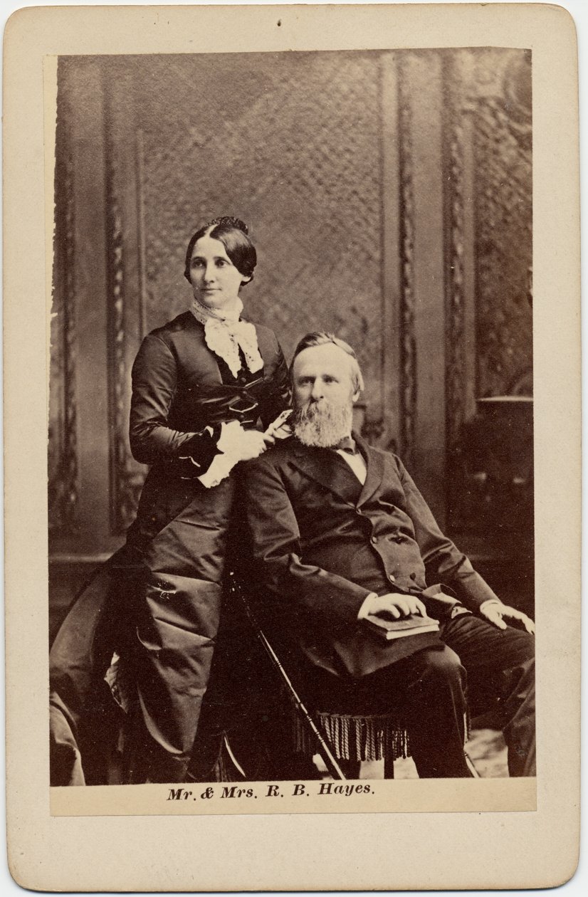 Rutherford Birchard Hayes (1822-93), 19º Presidente degli Stati Uniti, e Lucy Ware Webb Hayes (1831-89), sua moglie da American Photographer