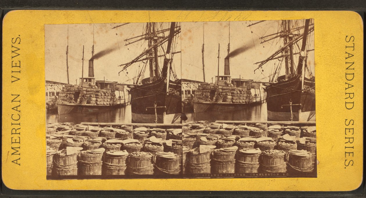 Veduta stereoscopica del piroscafo "Planter", Charleston, S.C. da American Photographer