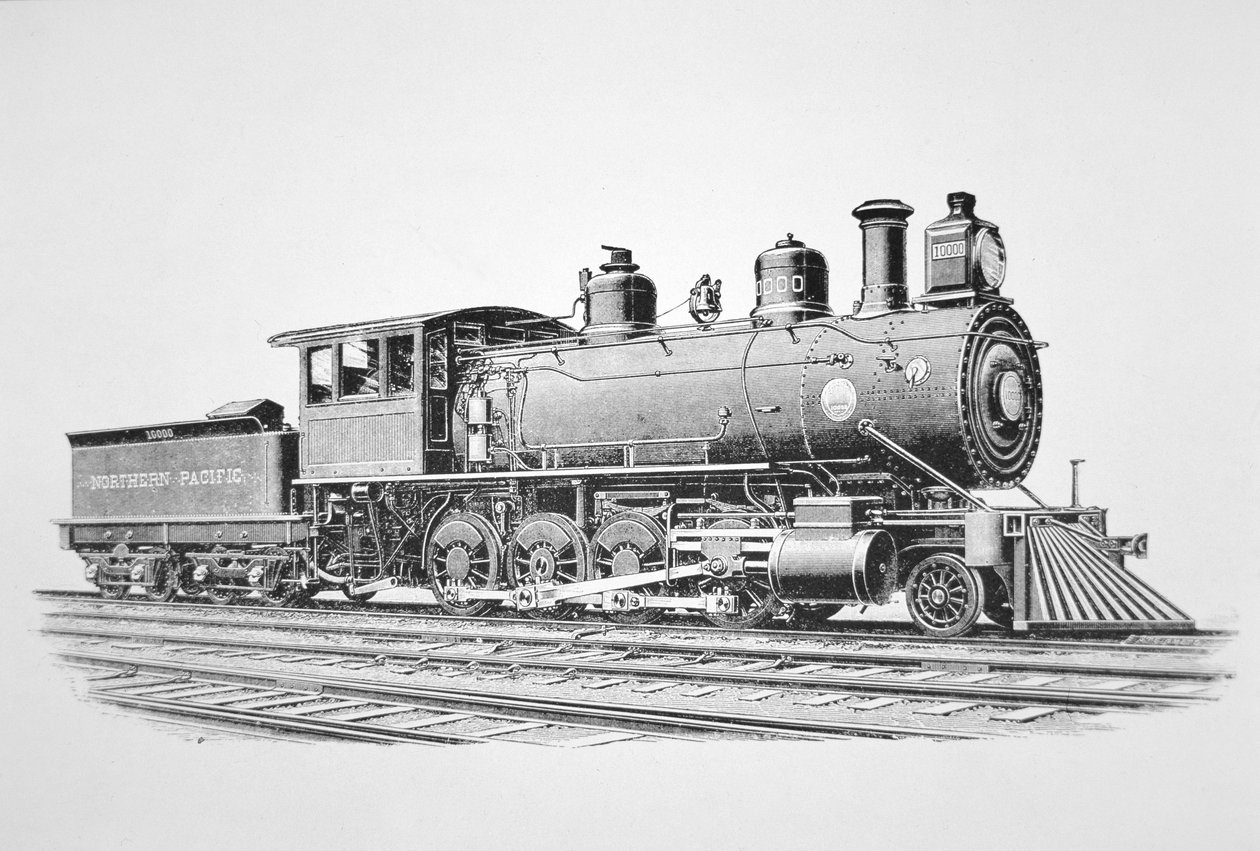 Una locomotiva tipo Consolidation 2-8-0 costruita da Baldwin nel giugno 1889 per la Northern Pacific Railway da American School