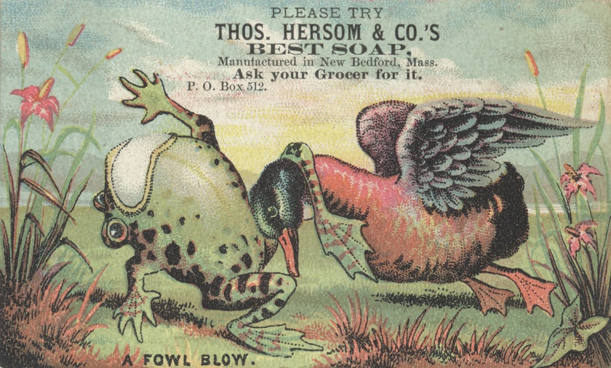 Un colpo di pollame, pubblicità per il miglior sapone di Thos. Hersom & Co, c.1880 da American School