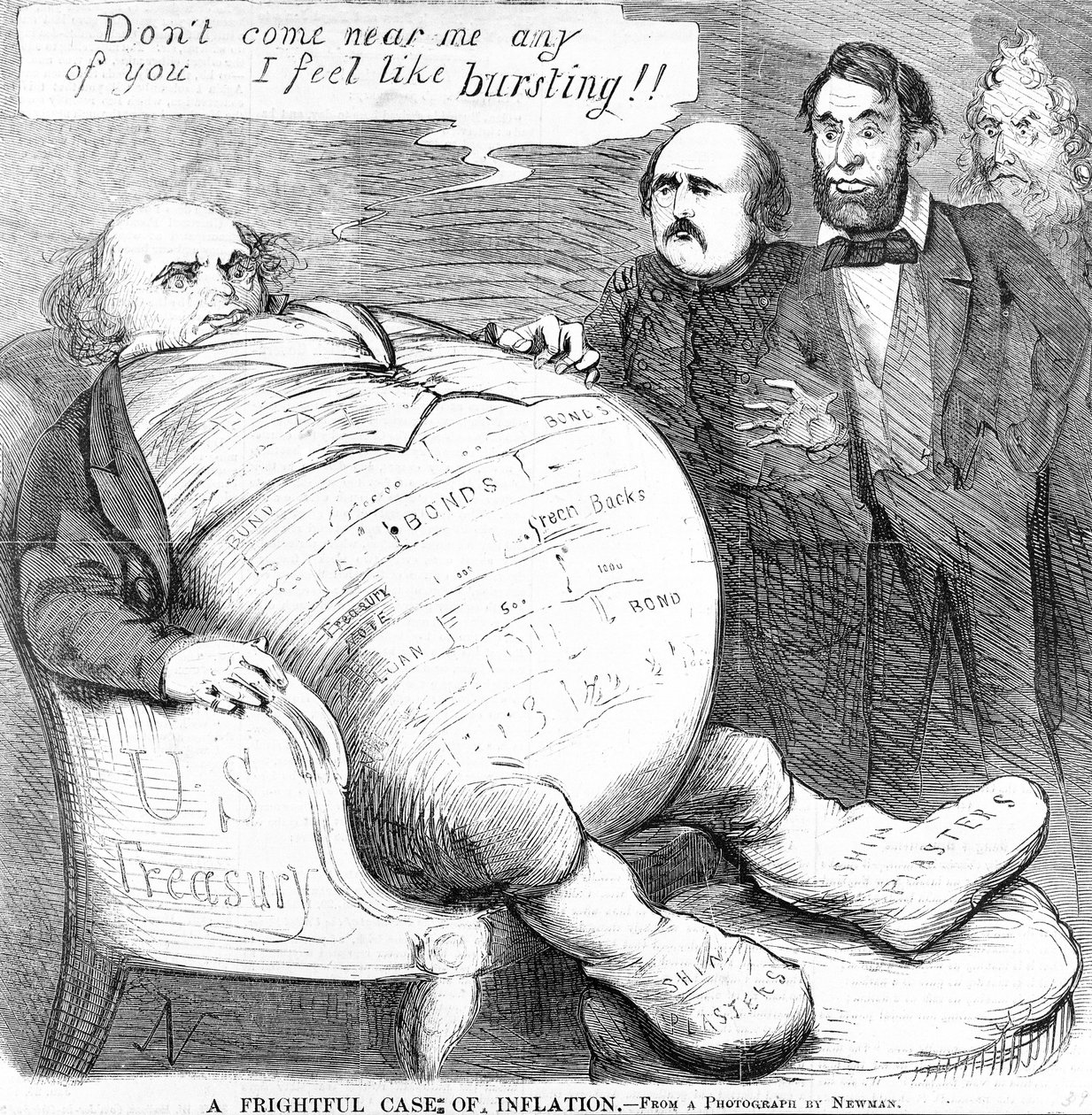 Un caso spaventoso di inflazione, c.1863 da American School