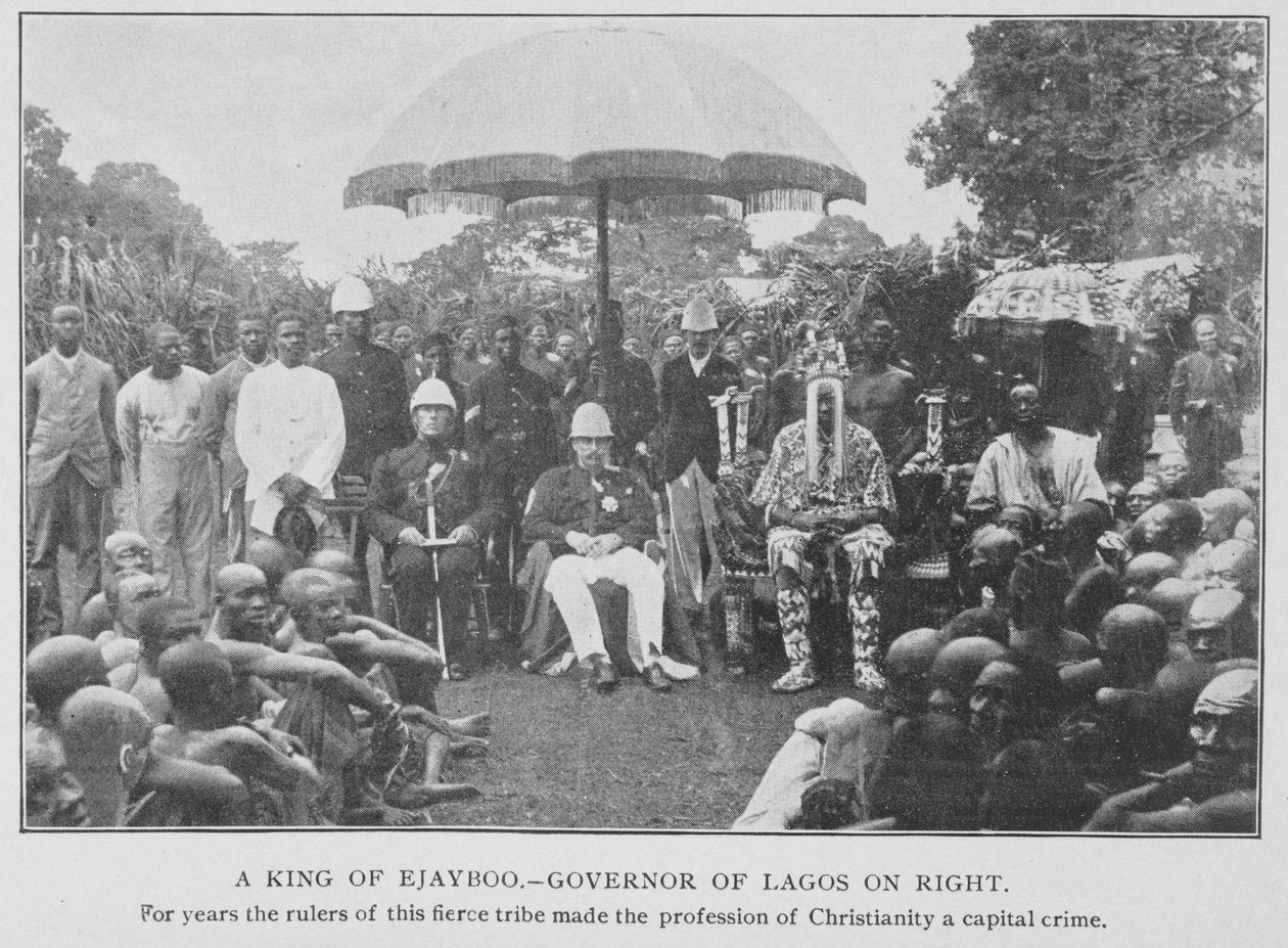 Un re di Ejayboo e il governatore di Lagos, illustrazione da 