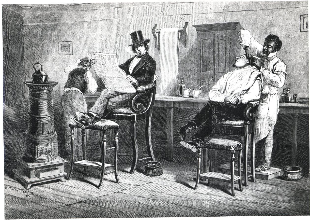 Una Barberia di Richmond, 1861 da American School