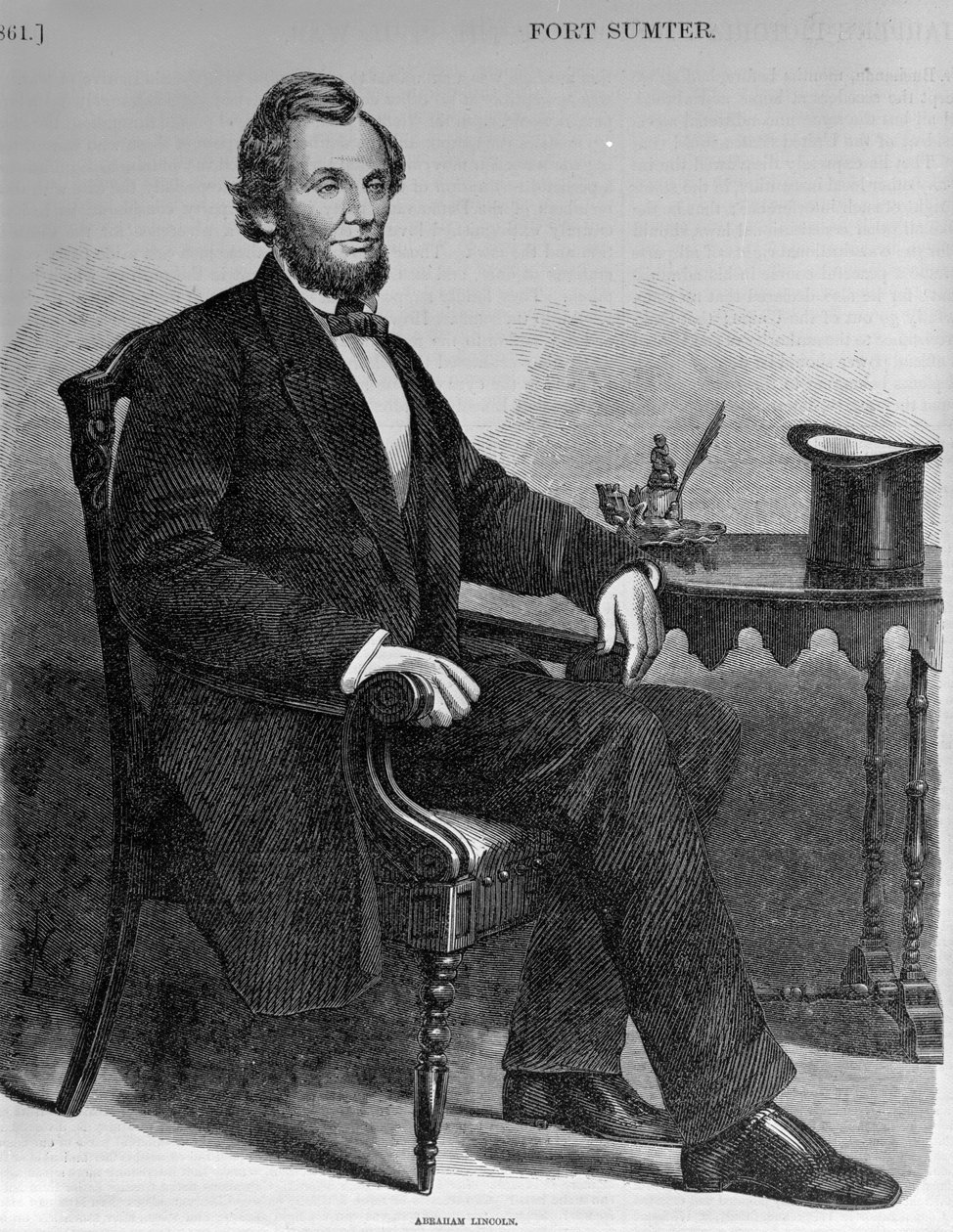 Abraham Lincoln, da Harpers Pictorial History of the Civil War da American School