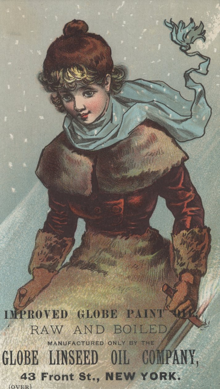 Pubblicità per la vernice migliorata della Globe Linseed Oil Company, c.1880 da American School