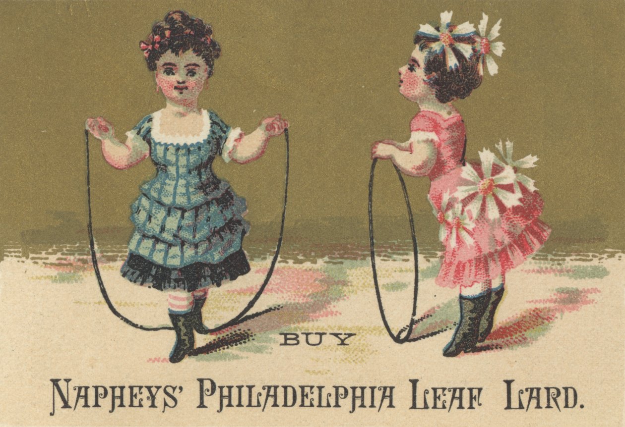 Pubblicità per il lardo a foglia di Filadelfia di Napheys, c.1880 da American School