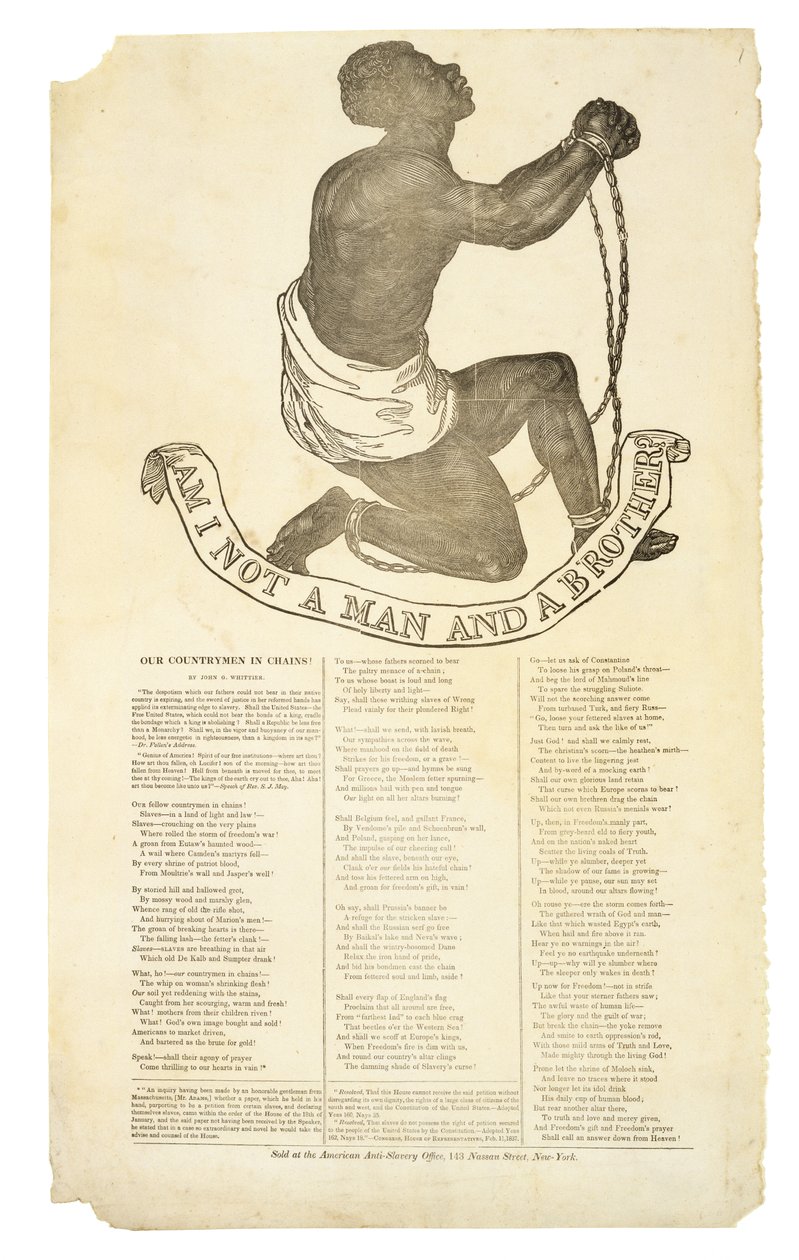 Non Sono un Uomo e un Fratello?, c. 1837 da American School
