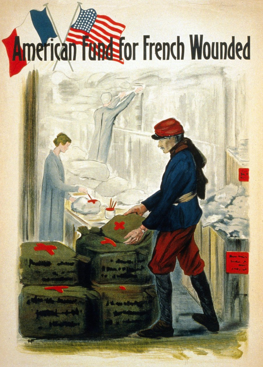 Fondi americani per i feriti di guerra francesi - ca. 1917 da American School