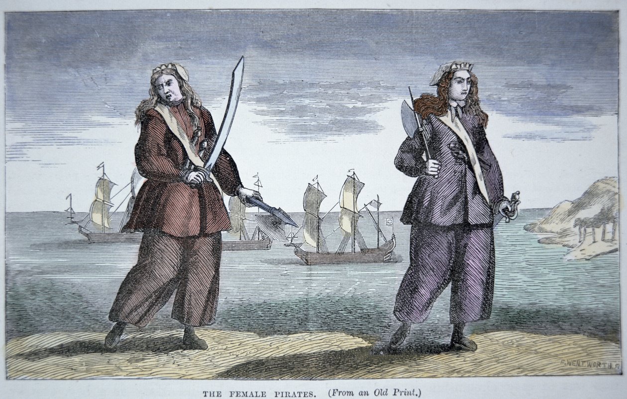 Anne Bonny (n.1697) e Mary Read da American School