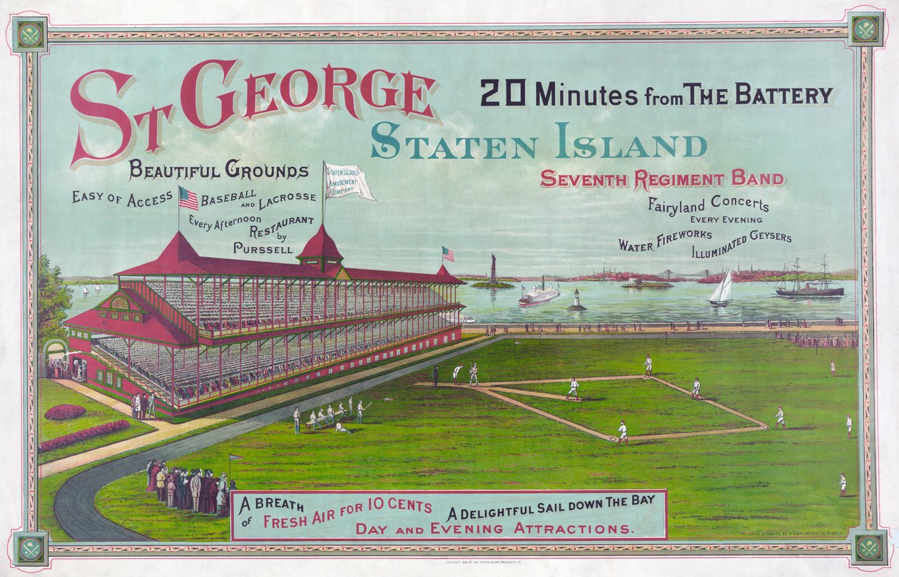 Campo da baseball a St. George Park, Staten Island da American School