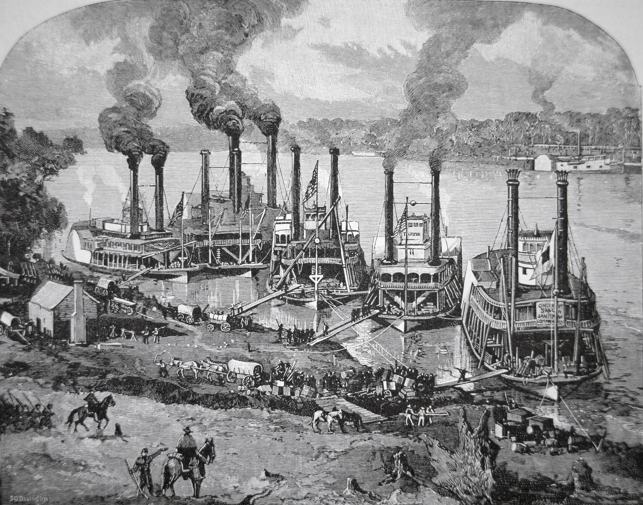 Battaglia di Shiloh, anche conosciuta come Pittsburg Landing, aprile 1862 da American School