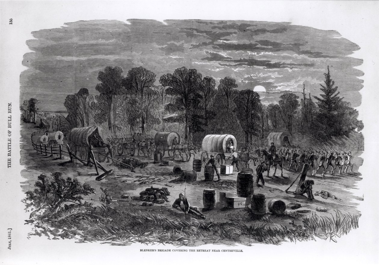 La brigata di Blenker copre la ritirata vicino a Centreville, luglio 1861, da 