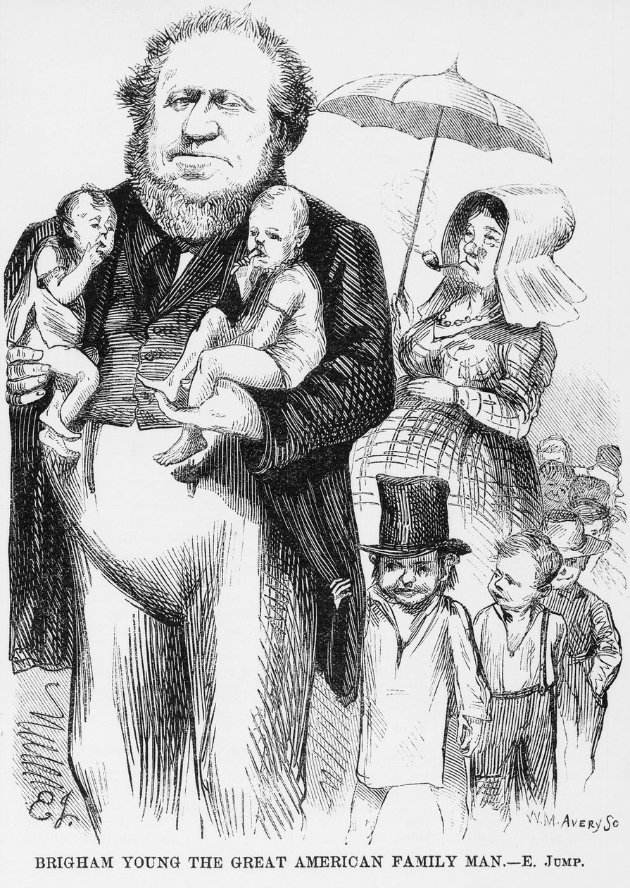 Brigham Young (1801-77) il grande uomo di famiglia americano da American School