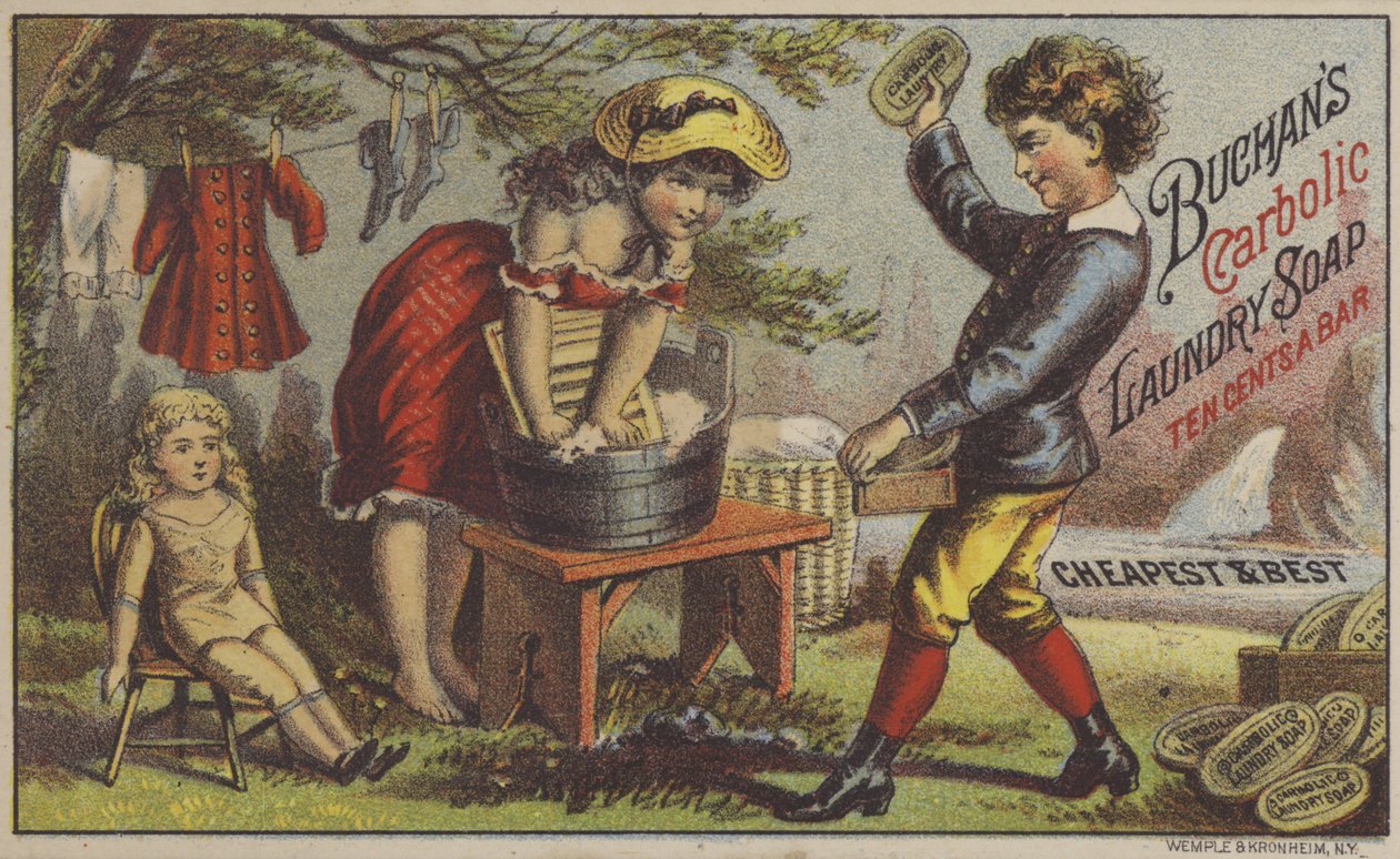 Sapone da bucato al carbolico di Buchan (cromolito) da American School