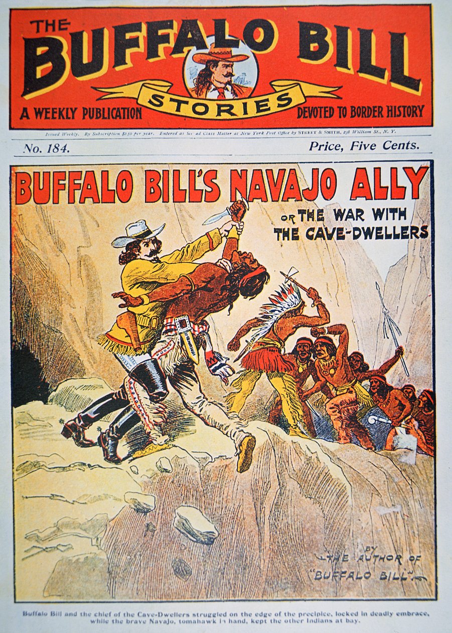 Alleato Navajo di Buffalo Bill, illustrazione di copertina da 