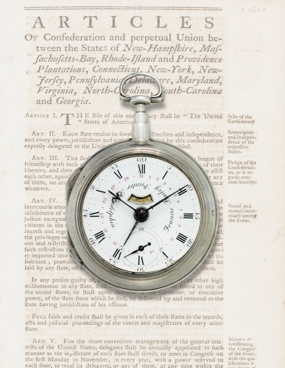 Orologio da calendario, c.1780 da American School