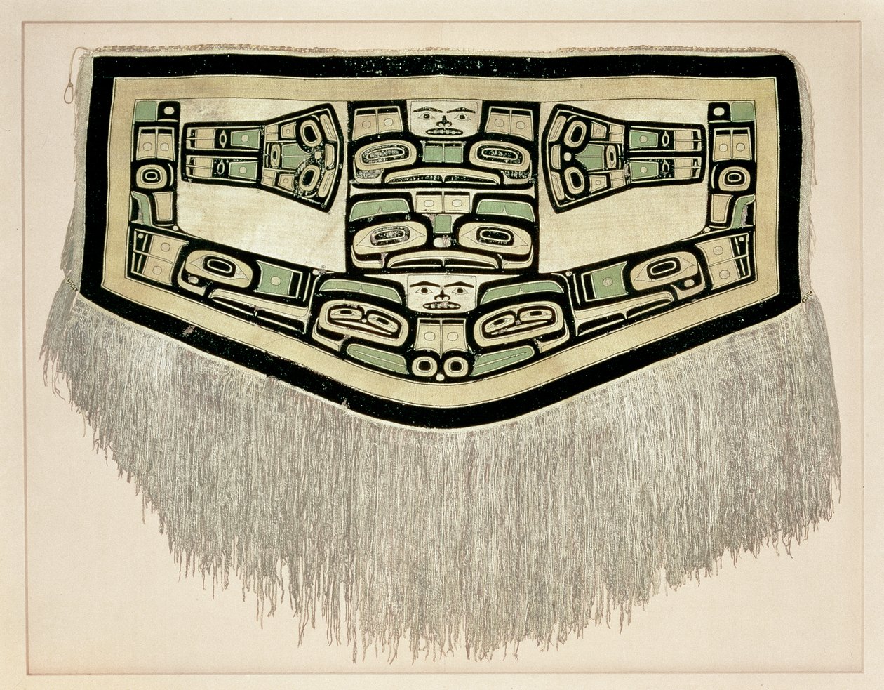 Coperta Chilkat, prima del 1832 (lana di capra di montagna e corteccia di cedro giallo) da American School