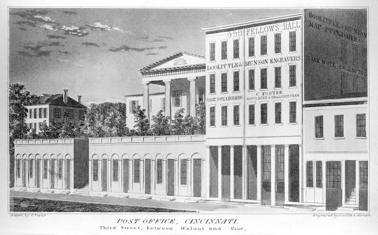 Ufficio postale di Cincinnati, Third Street, 1841 da American School