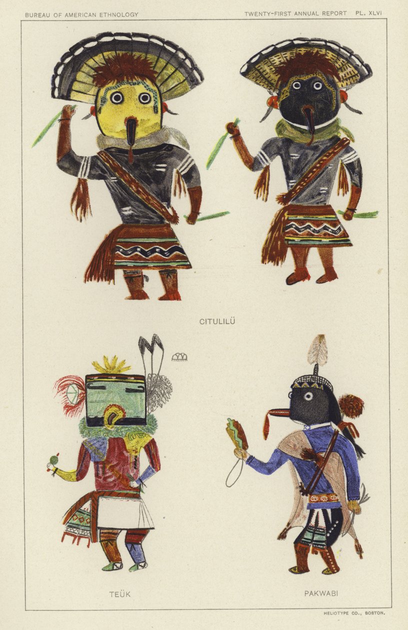 Citulilu, Teuk, Pakwabi (litografia a colori) da American School