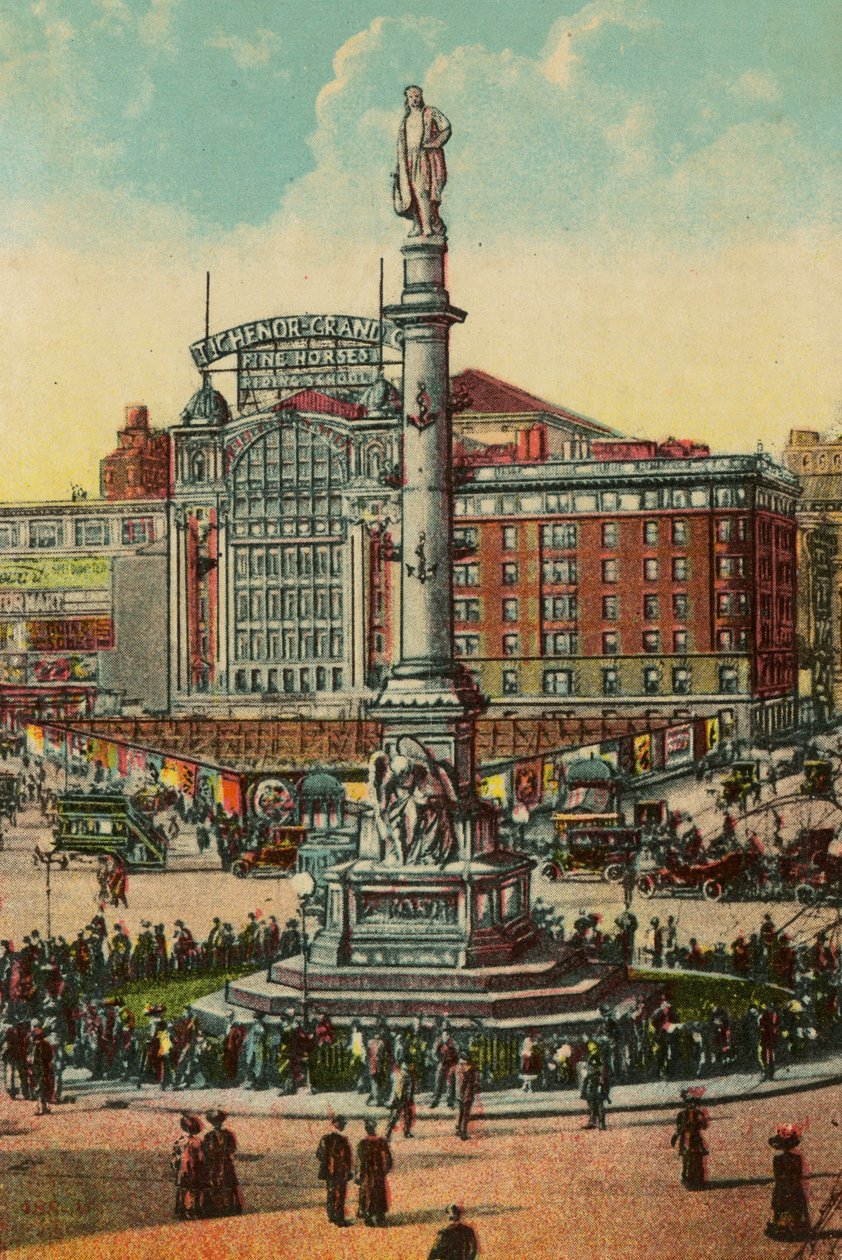 Columbus Circle, New York, c.1900 da American School