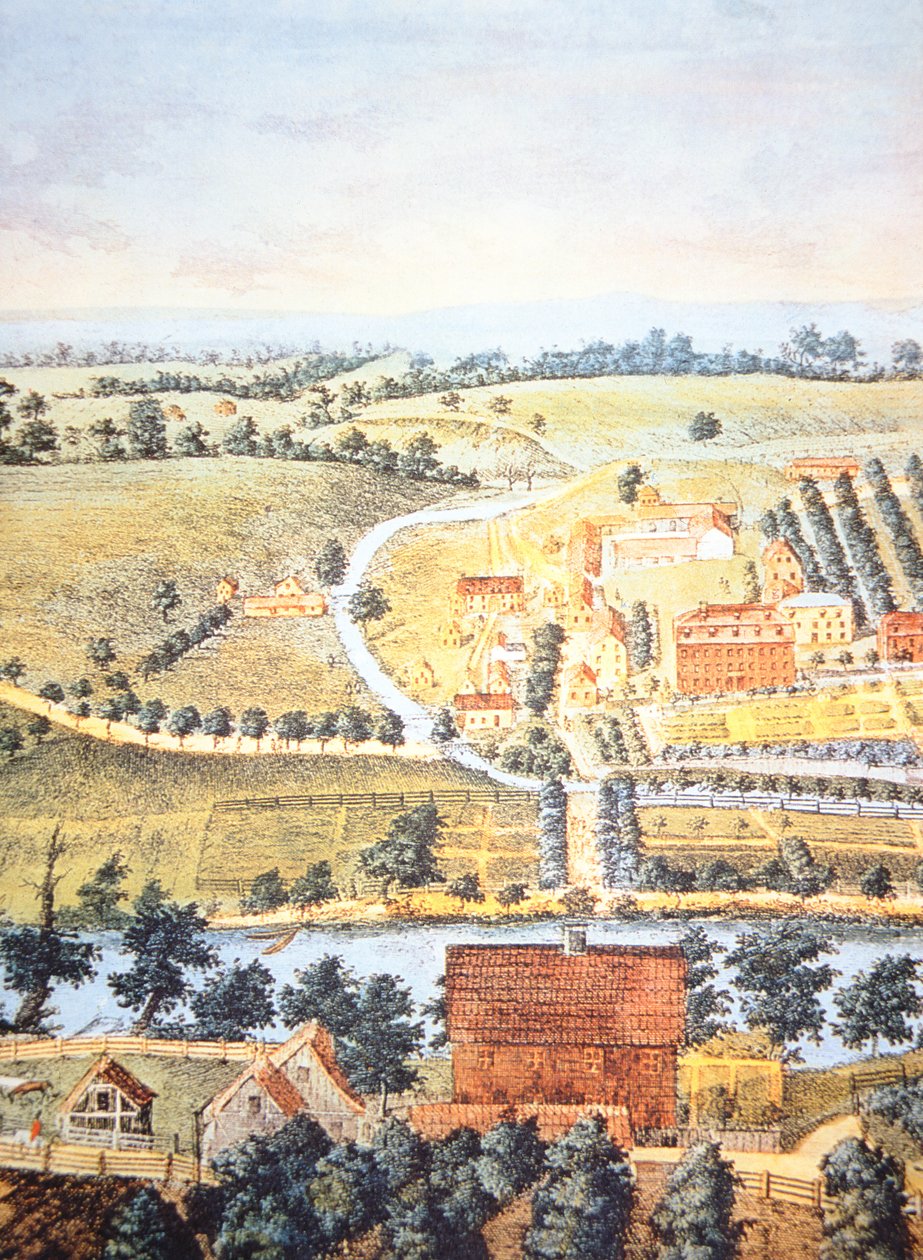 Terreni coltivati della Pennsylvania nel 1750 da American School