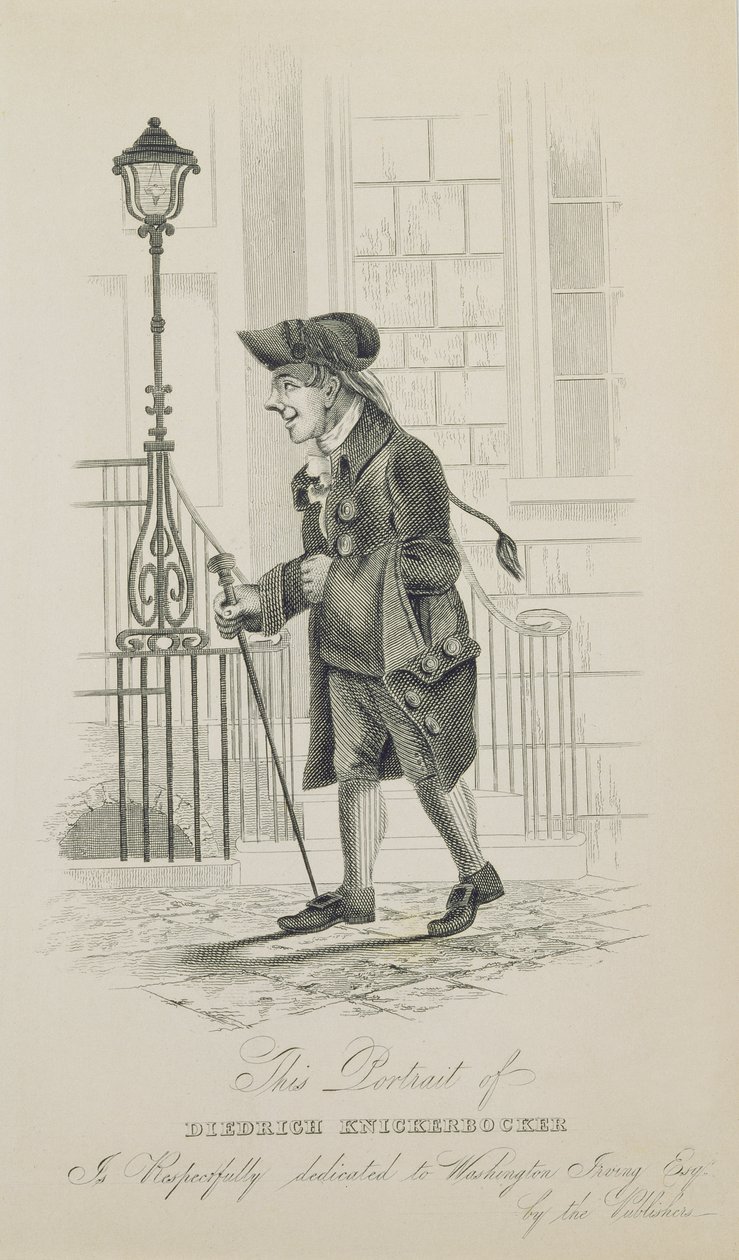 Diedrich Knickerbocker, dedicato a Washington Irving (1783-1859) da American School