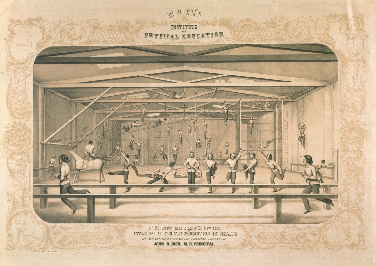 Istituto di educazione fisica del Dr. Rich, inciso e pub. da Wm. Endicott & Co, New York, 1850 da American School