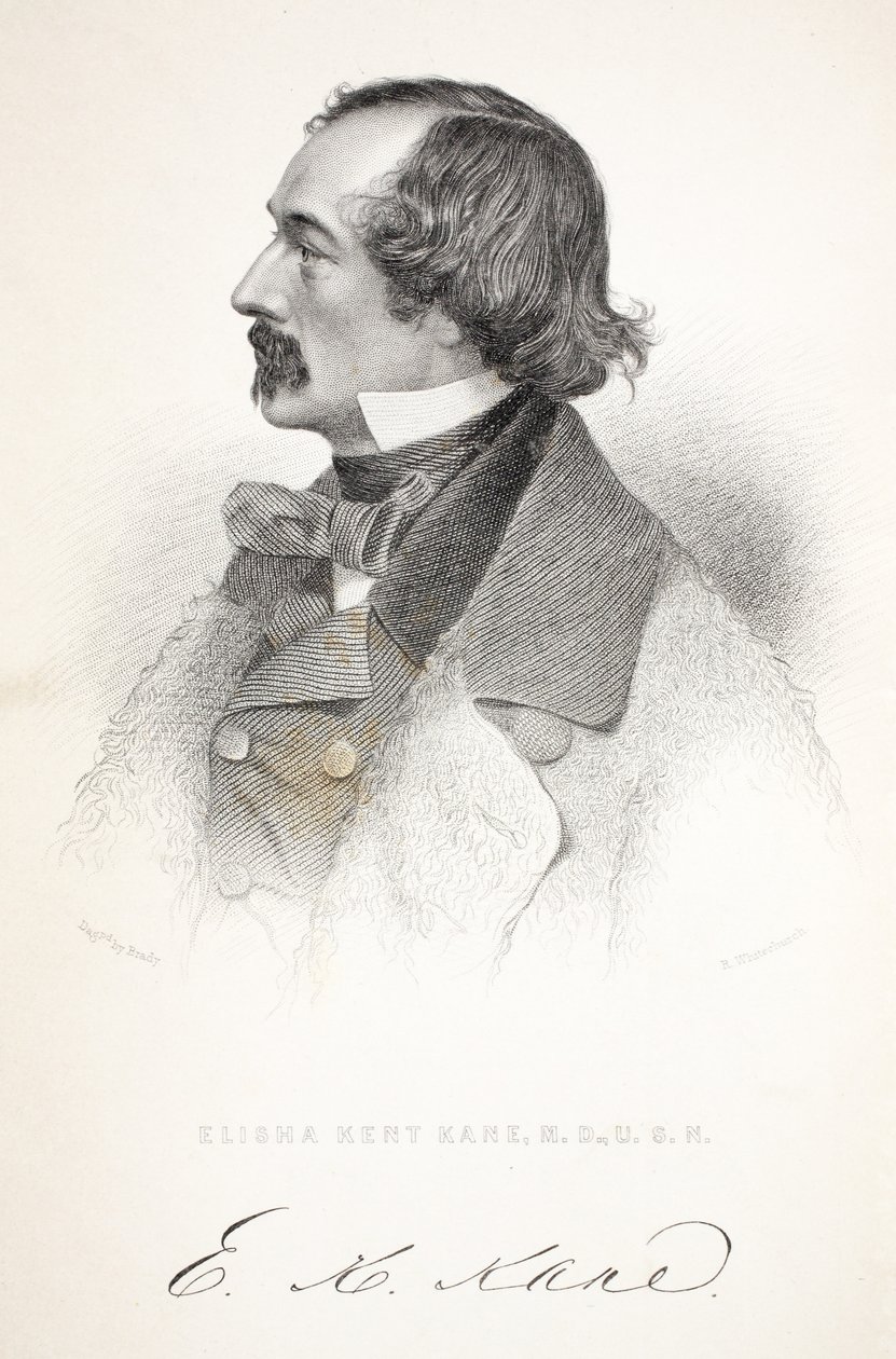 Elisha Kent Kane, illustrazione da The second Grinnell Expedition in Search of Sir John Franklin... da American School
