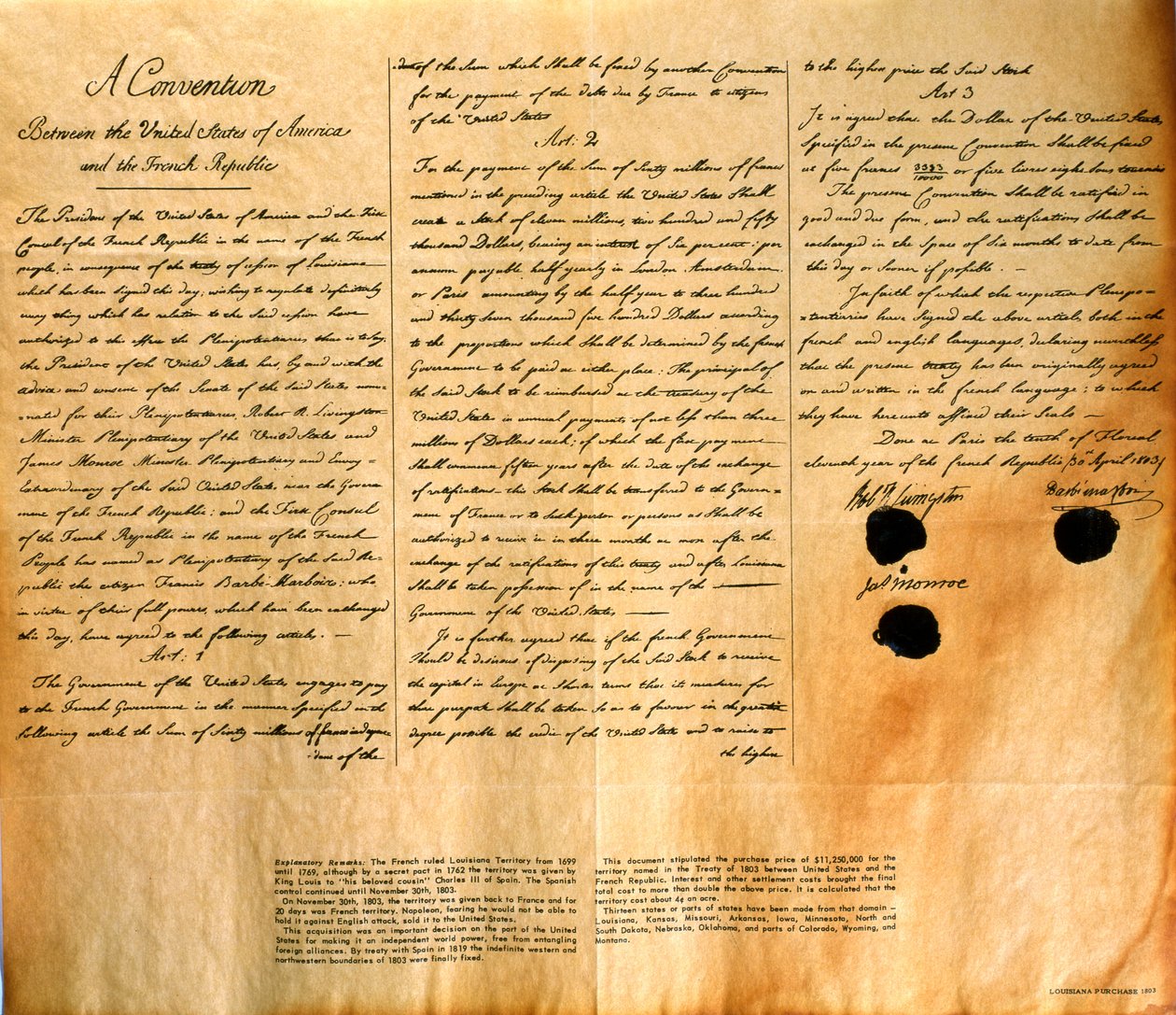 Facsimile della Convenzione per l