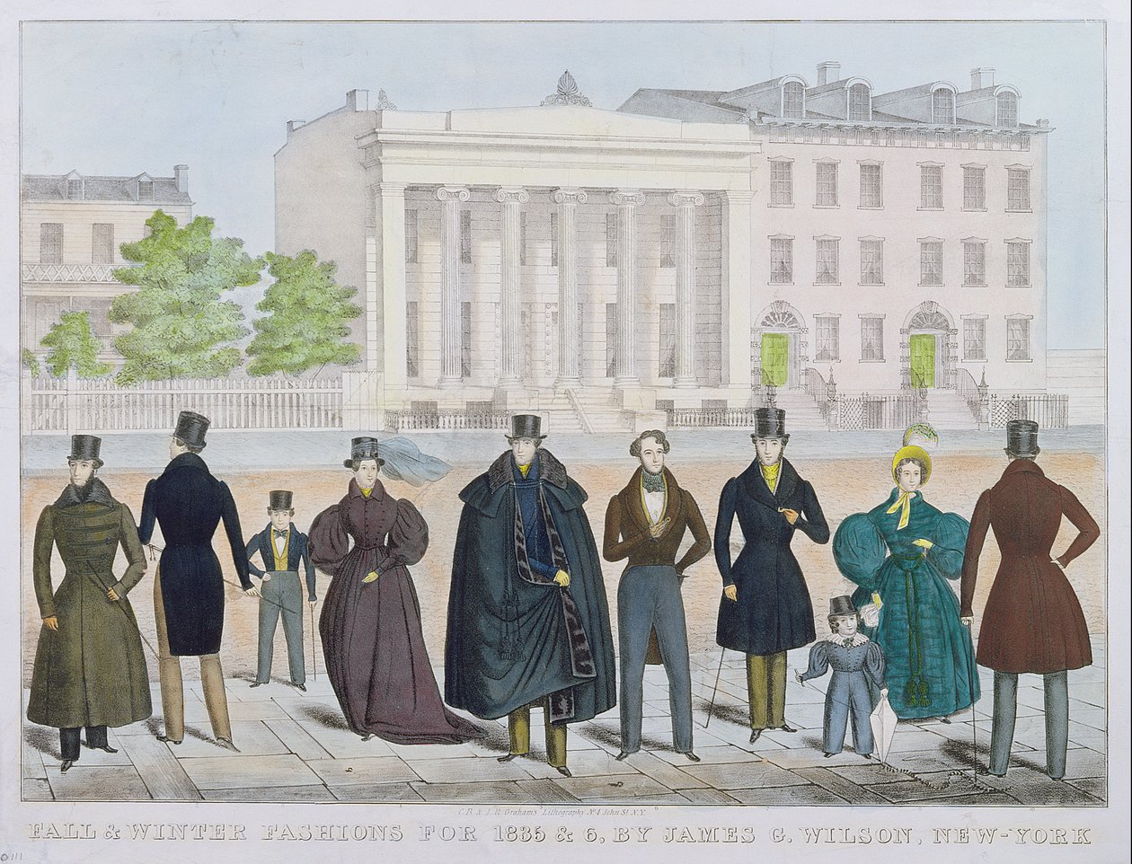 Moda autunno e inverno per il 1835 e 1836 di James Wilson, New York da American School