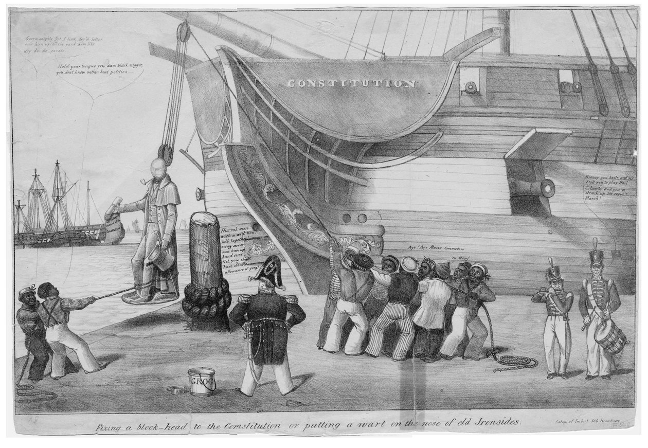 Fissare una testa di legno alla Costituzione, o, Mettere una verruca sul naso del vecchio Ironsides da American School
