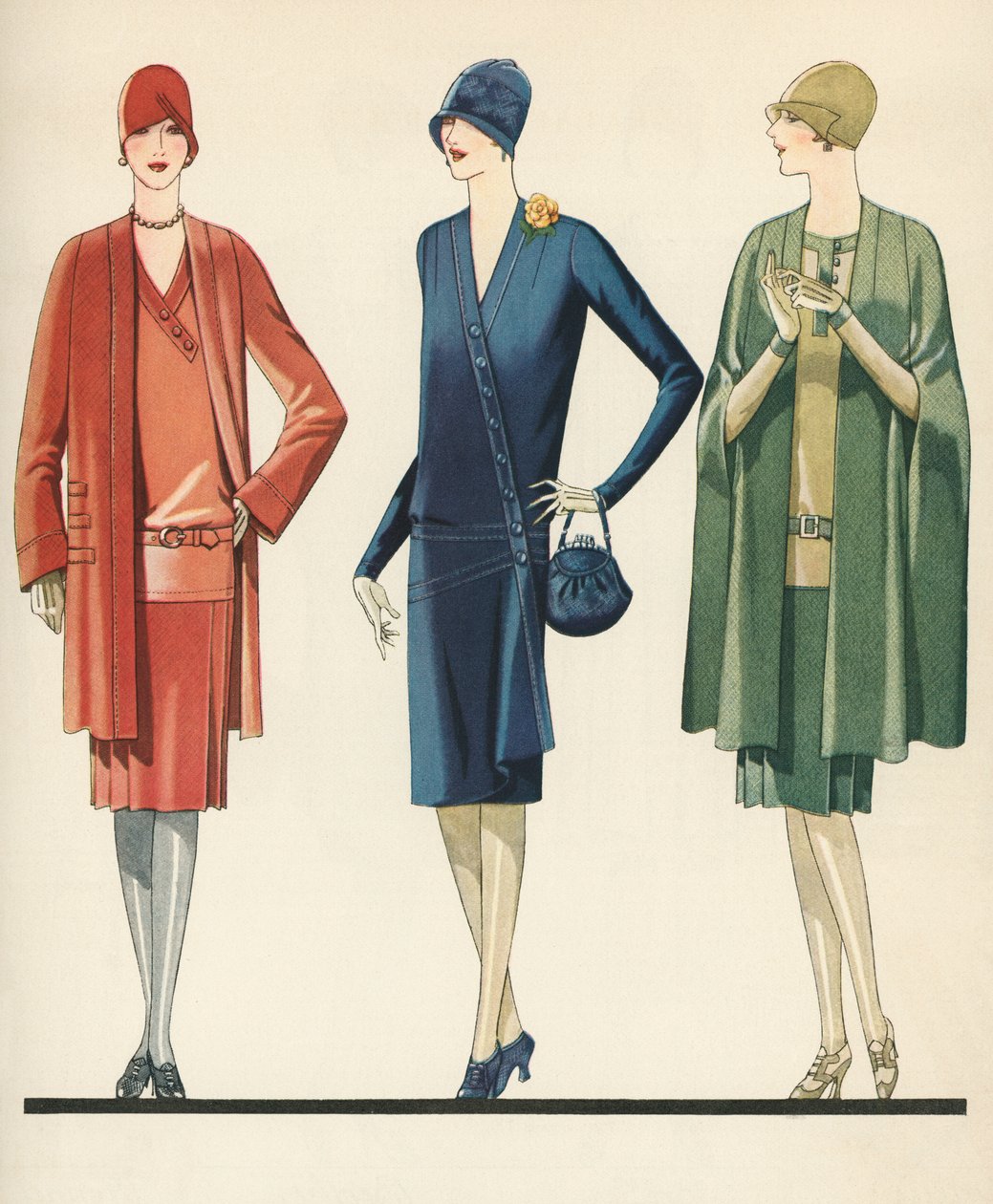 Flappers in abiti e cappotti da American School