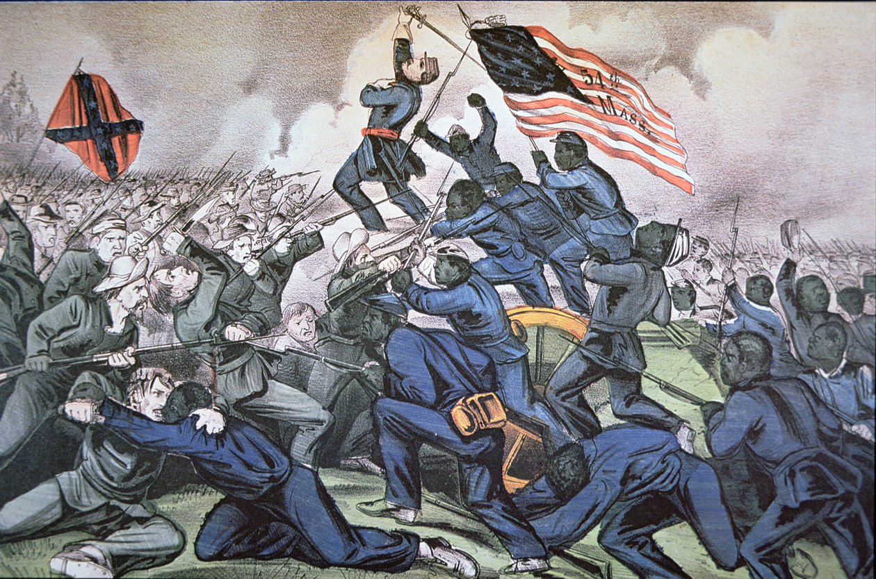 Fort Wagner assaltato dal 54° reggimento del Massachusetts (Colored) da American School