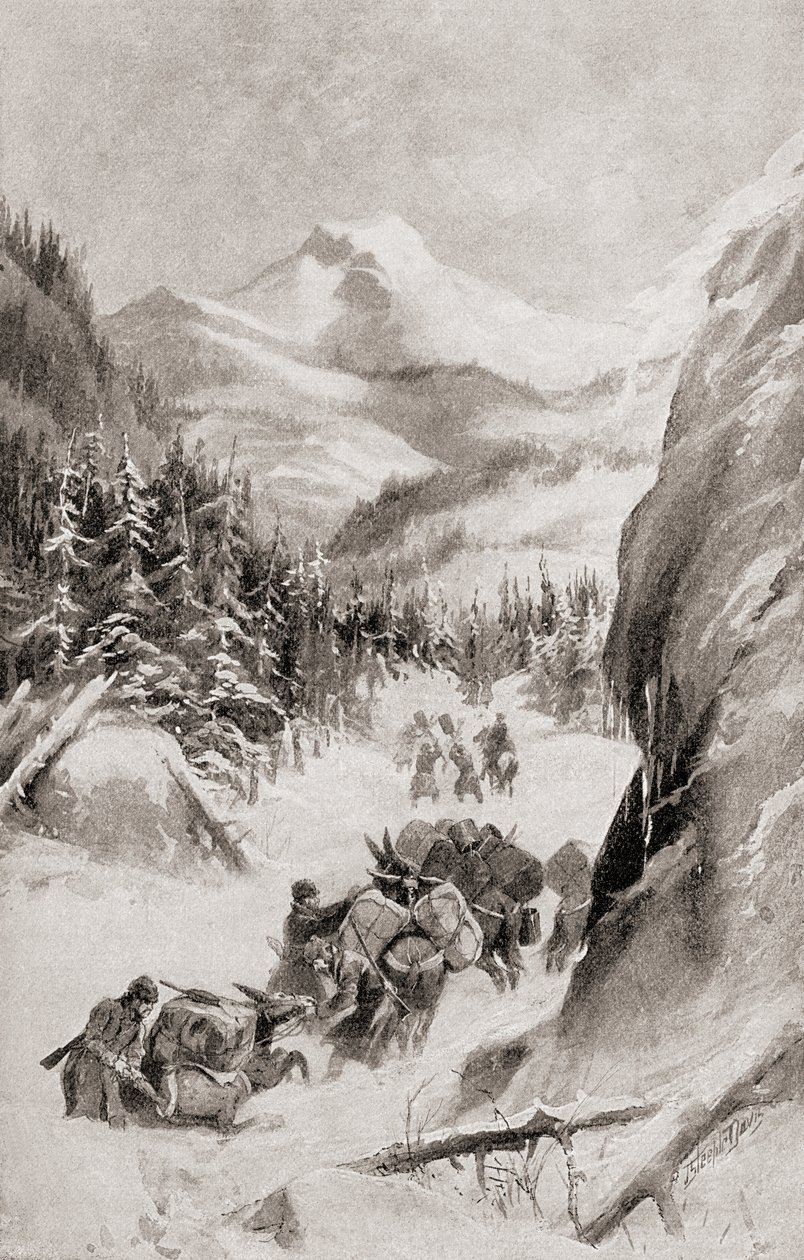 Fremont nelle Montagne Rocciose, Nord America durante la sua quarta spedizione del 1848, da 