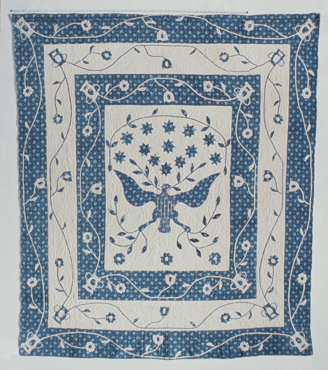Grande sigillo degli Stati Uniti trapunta di Susan Strong, Maryland o Ohio, c.1830 da American School