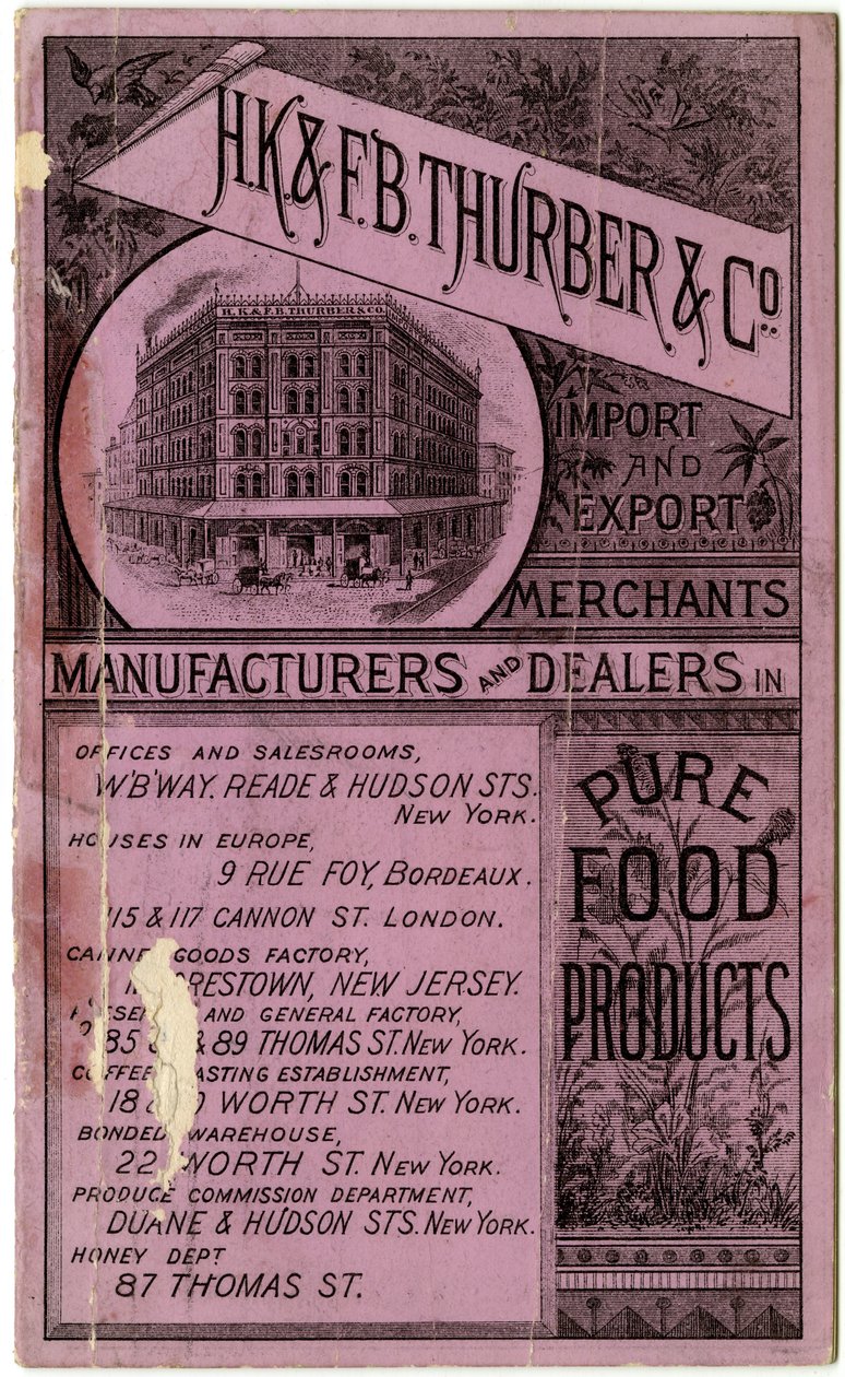 H.K. & F.B. Thurber & Co. opuscolo commerciale, recto da American School