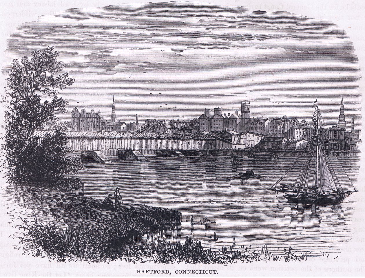 Hartford, Connecticut (1664), illustrazione da Cassell