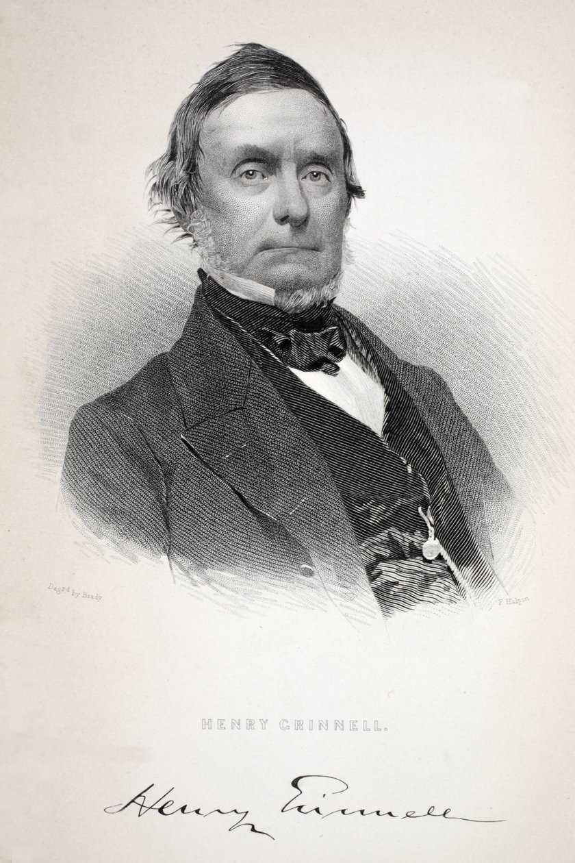 Henry Grinnell, illustrazione da The second Grinnell Expedition in Search of Sir John Franklin... da American School
