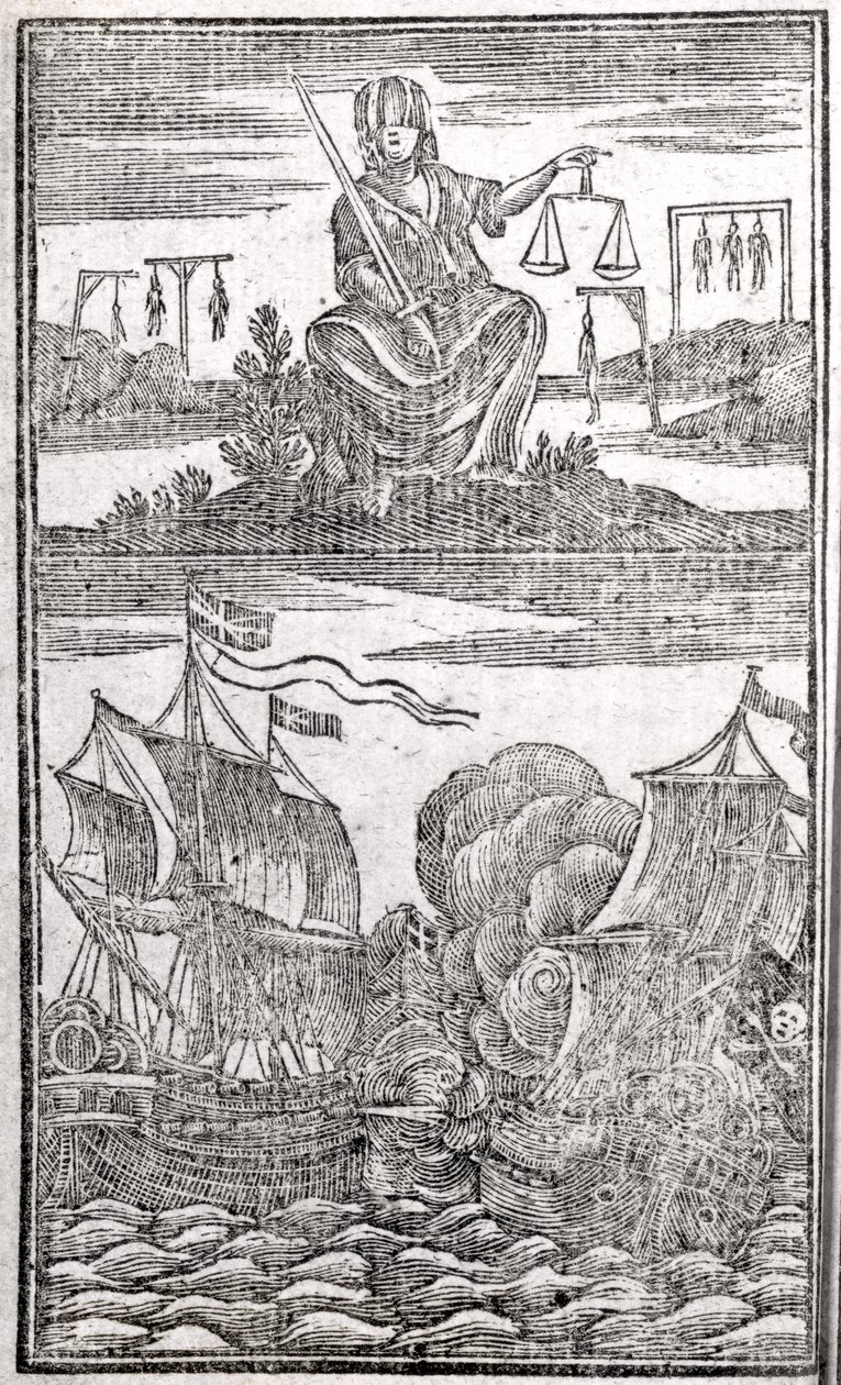 Storia e Vite di Tutti i Più Noti Pirati e delle loro Ciurme, frontespizio, Londra, 1725 da American School