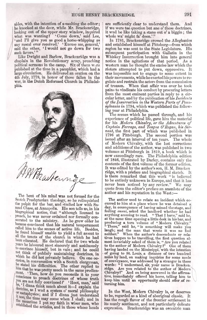 Hugh Henry Brackenridge (1748-1816) da 