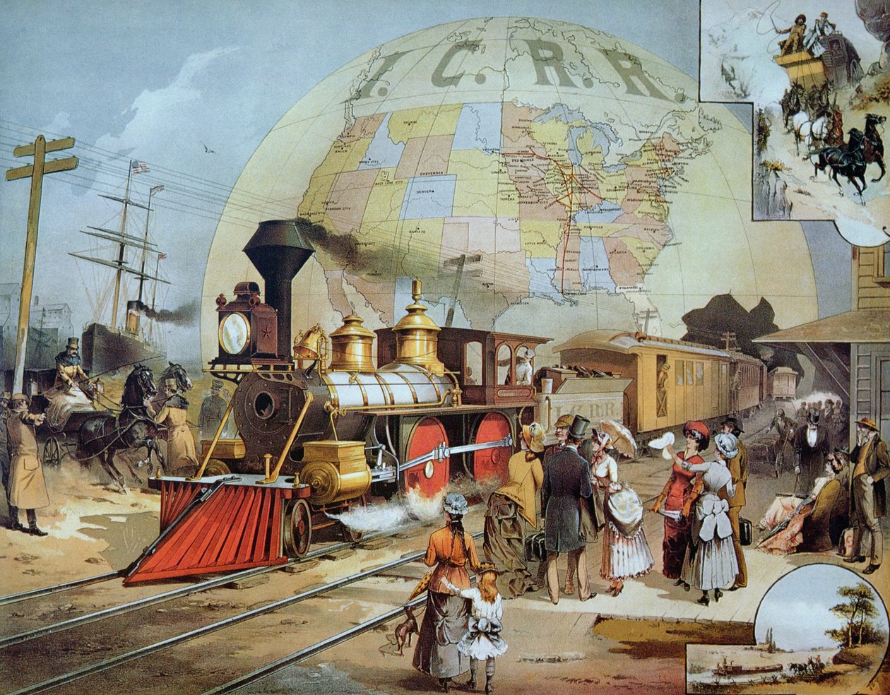 Illinois Central Railroad, c.1886 da American School
