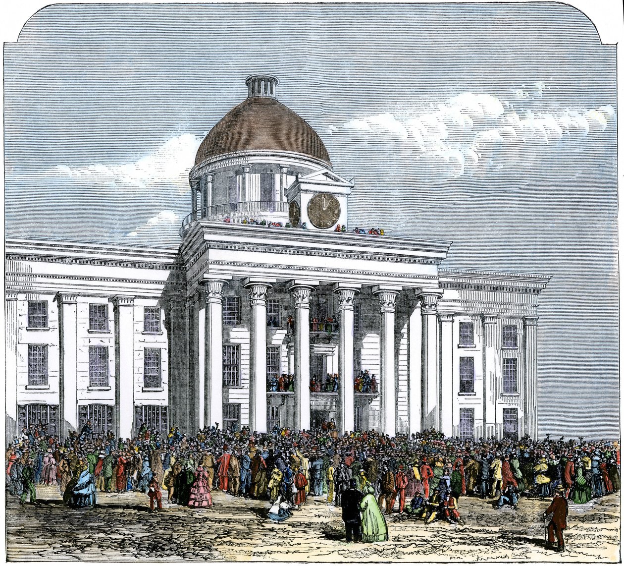 Inaugurazione del presidente Jefferson Davis come presidente dello Stato confederato d