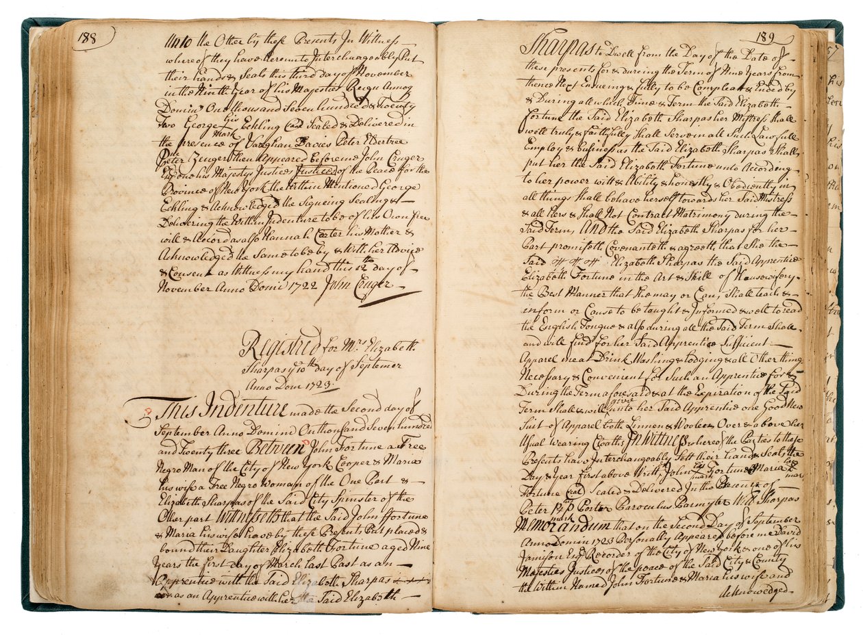 Atto costitutivo di Elizabeth Fortune, 10 settembre da American School