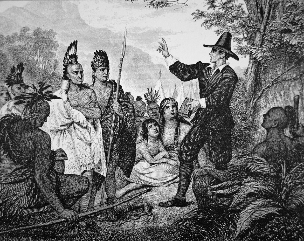 John Eliot (1604-90) da American School